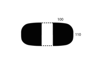 Conset - Oval mødebordsplade 2x100x110 (Laminat - Sort)Sort Laminat -