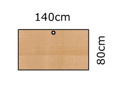 Conset - Rektangulær bordplade 140x80 (Melamin - bøg)Bøgemelamin -