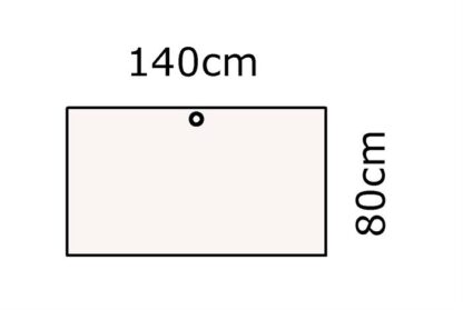 Conset - Rektangulær bordplade 140x80 (Melamin - hvid)Hvid melamin -