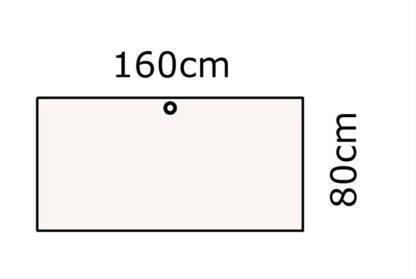 Conset - Rektangulær bordplade 160x80 (Melamin - hvid)Hvid melamin -