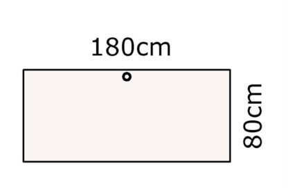 Conset - Rektangulær bordplade 180x80 (Melamin - hvid)Hvid melamin -