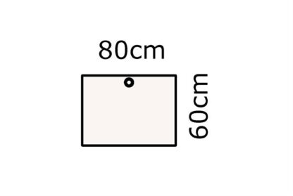 Conset - Rektangulær bordplade 80x60 (Melamin - hvid)Hvid melamin -