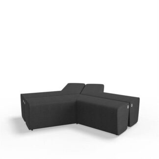 Kulik System - Boomerang - Loungesofa - Black Graphite -