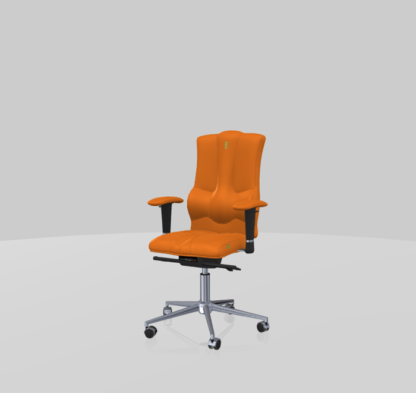 Kulik - Elegance - Ergonomisk kontorstol (Ecolæder - mange varianter) - Orange - Uden Armlæn (Kan ikke vises)