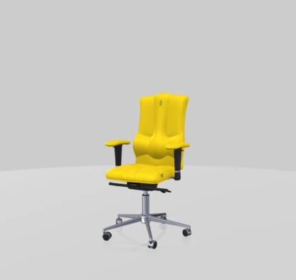 Kulik - Elegance - Ergonomisk kontorstol (Ecolæder - mange varianter) - Yellow - Uden Armlæn (Kan ikke vises)