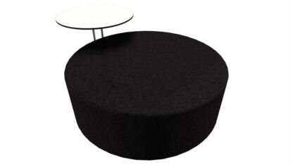 Loungepuf med bord (Stor Ø135)Black -  -