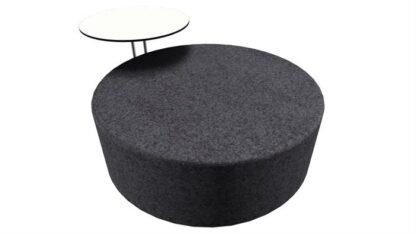 Loungepuf med bord (Stor Ø135)Dark grey -  -