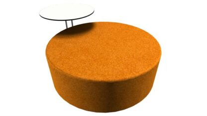 Loungepuf med bord (Stor Ø135)Orange -  -