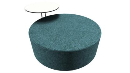 Loungepuf med bord (Stor Ø135)Petrulium blue -  -