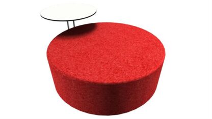 Loungepuf med bord (Stor Ø135)Red -  -