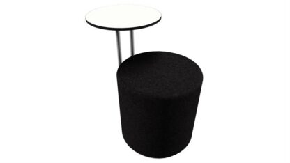 Loungepuf med bord (Lille Ø45)Black -  -