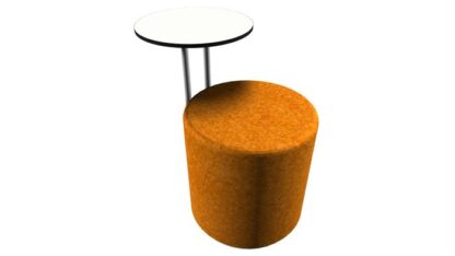 Loungepuf med bord (Lille Ø45)Orange -  -