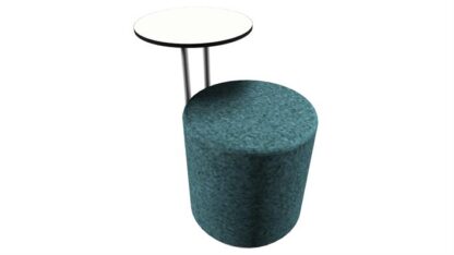 Loungepuf med bord (Lille Ø45)Petrulium blue -  -