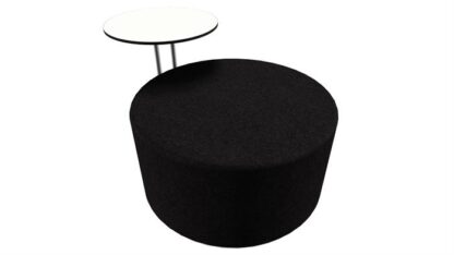 Loungepuf med bord (Mellem Ø90)Black -  -