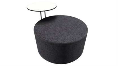 Loungepuf med bord (Mellem Ø90)Dark grey -  -