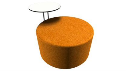 Loungepuf med bord (Mellem Ø90)Orange -  -