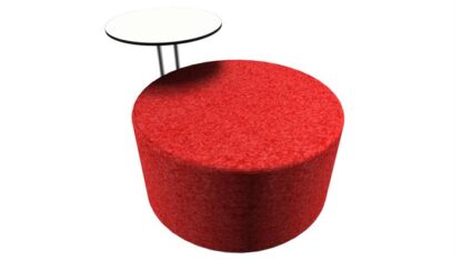 Loungepuf med bord (Mellem Ø90)Red -  -