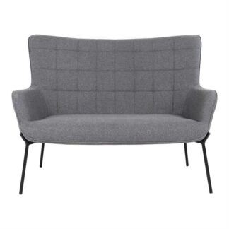 House Nordic - Glasgow - 2-personers sofa (grå/sort) -