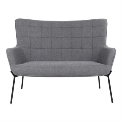 House Nordic - Glasgow - 2-personers sofa (grå/sort) -