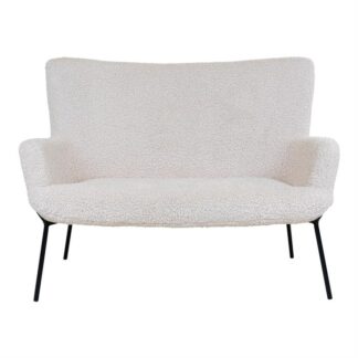 House Nordic - Glasgow - 2-personers sofa (lammeskind/sort) -