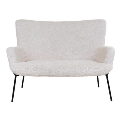 House Nordic - Glasgow - 2-personers sofa (lammeskind/sort) -