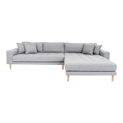 House Nordic - Lido - Højrevendt sofa m. 4 puder (lysegrå) -