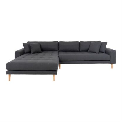 House Nordic - Lido - Venstrevendt sofa m. 4 puder (mørkegrå) -