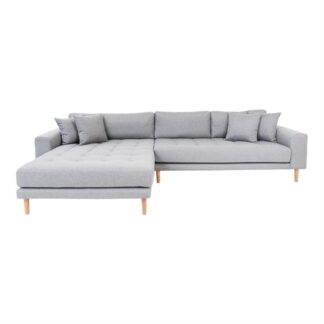 House Nordic - Lido - Venstrevendt sofa m. 4 puder (lysegrå) -