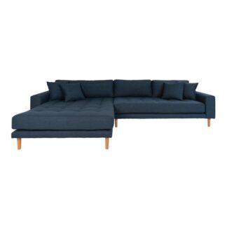 House Nordic - Lido - Venstrevendt sofa m. 4 puder (mørkeblå) -