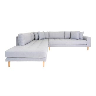 House Nordic - Lido - Venstrevendt sofa m. 4 puder (lysegrå) -