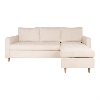 House Nordic - Firenze - Sofa (sandgråt fløjl/træ) -