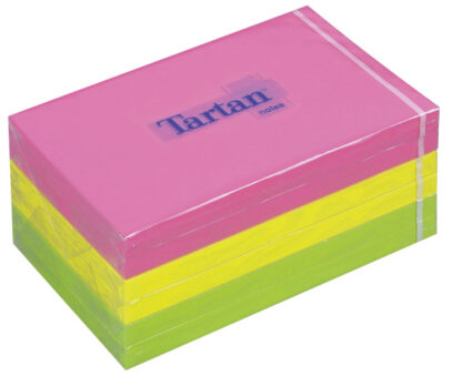 Tartan Notes 76x127mm neon farver