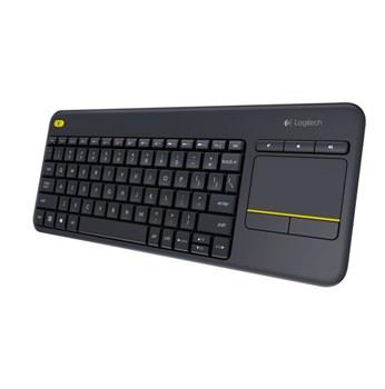 Logitech - K400 Plus - Trådløst touchtastatur (sort) -