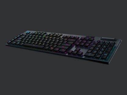 Logitech - G915 Lightspeed Tactile switch - Trådløst oplyst mekanisk gamertastatur (sort/RGB) -