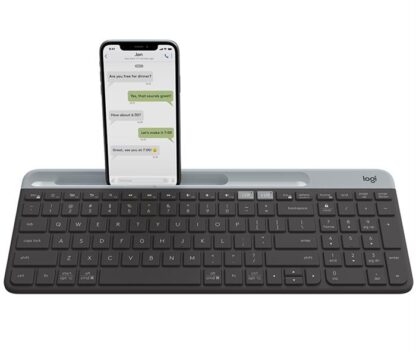 Logitech - K580 Slim - Trådløst multienhedstastatur (Grafitgrå) -