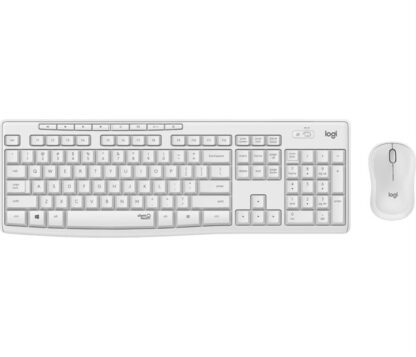 Logitech - MK295 Silent - Trådløst desktopsæt á 1 tastatur & 1 mus (Hvid) -