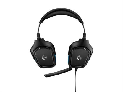 Logitech - G432 - Gamingheadset i kunstlæder (sort/blå) -