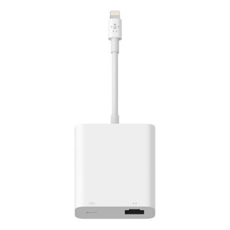 Belkin - Lightning til Ethernet & lightning adapter (hvid) -