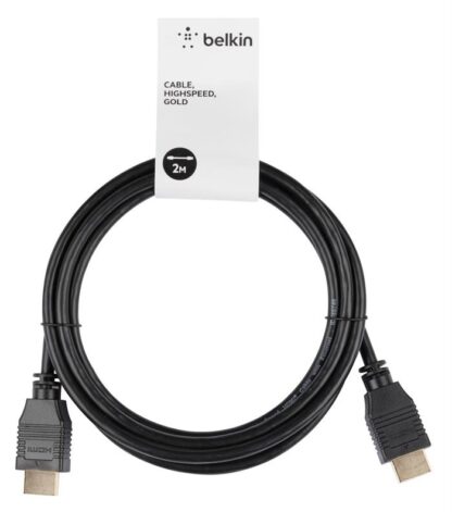 Belkin - 2m Guldbelagt højhastigheds HDMI-kabel (sort) -