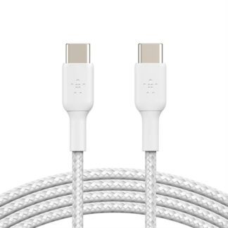 Belkin - BOOST CHARGE - 1m USB-C til USB-C flettet kabel (hvid) -