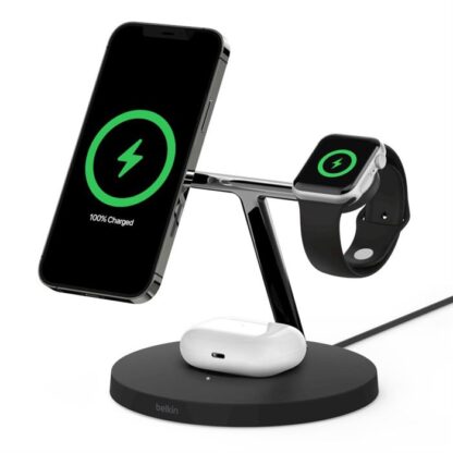 Belkin - BOOST CHARGE PRO - 3-i-1 Trådløs ladestander (sort) -