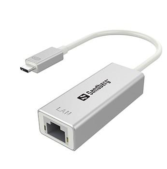 Sandberg - USB-C til LAN adapter (grå) -