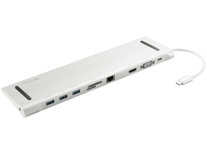 Sandberg - USB-C 10-i-1 Dockingstation (sølvgrå) -