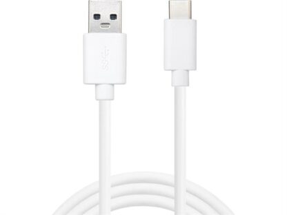 Sandberg - 1m USB-C 3.1 til USB-A 2.0 kabel (hvid) -