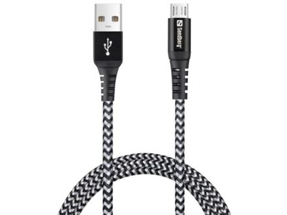 Sandberg - 1m USB-A til Micro-usb kabel (sort) -