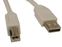 Sandberg - 1,8m USB 2.0 A til USB-B m kabel (hvid) -