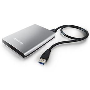 Verbatim - Store'n'go - 1TB 2,5" Harddisk m. USB 3.0 port (sølvgrå) -