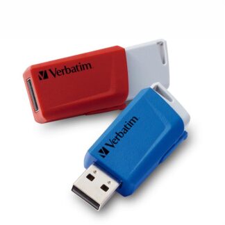 Verbatim - Store Â´NÂ´ Click - 2 stk. 32 GB USB-drev (rød/blå) -