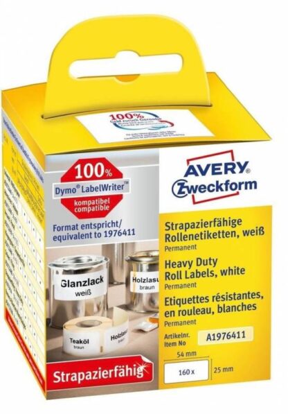 Etiket Avery Stærk T/printer 25X54Mm 160Stk/rul Polyester - Avery