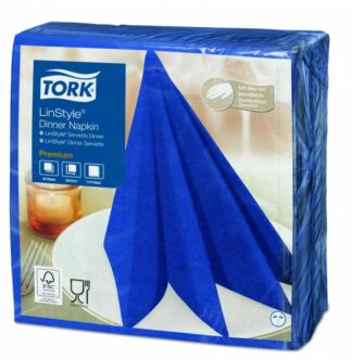 12 stk. Serviet Tork Linstyle Midtnight Blue 39X39Cm 50Stk/pak - Tork